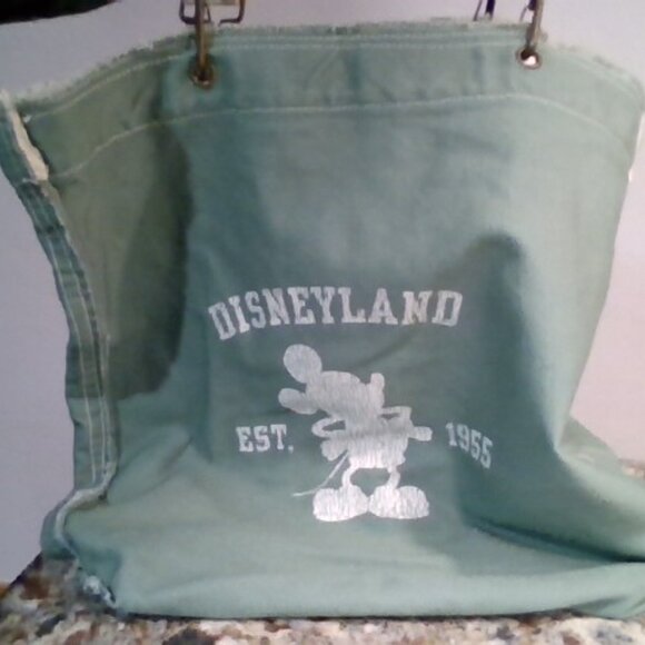 Disney Handbags - MICKEY MOUSE GREEN JEAN TOTE BAG